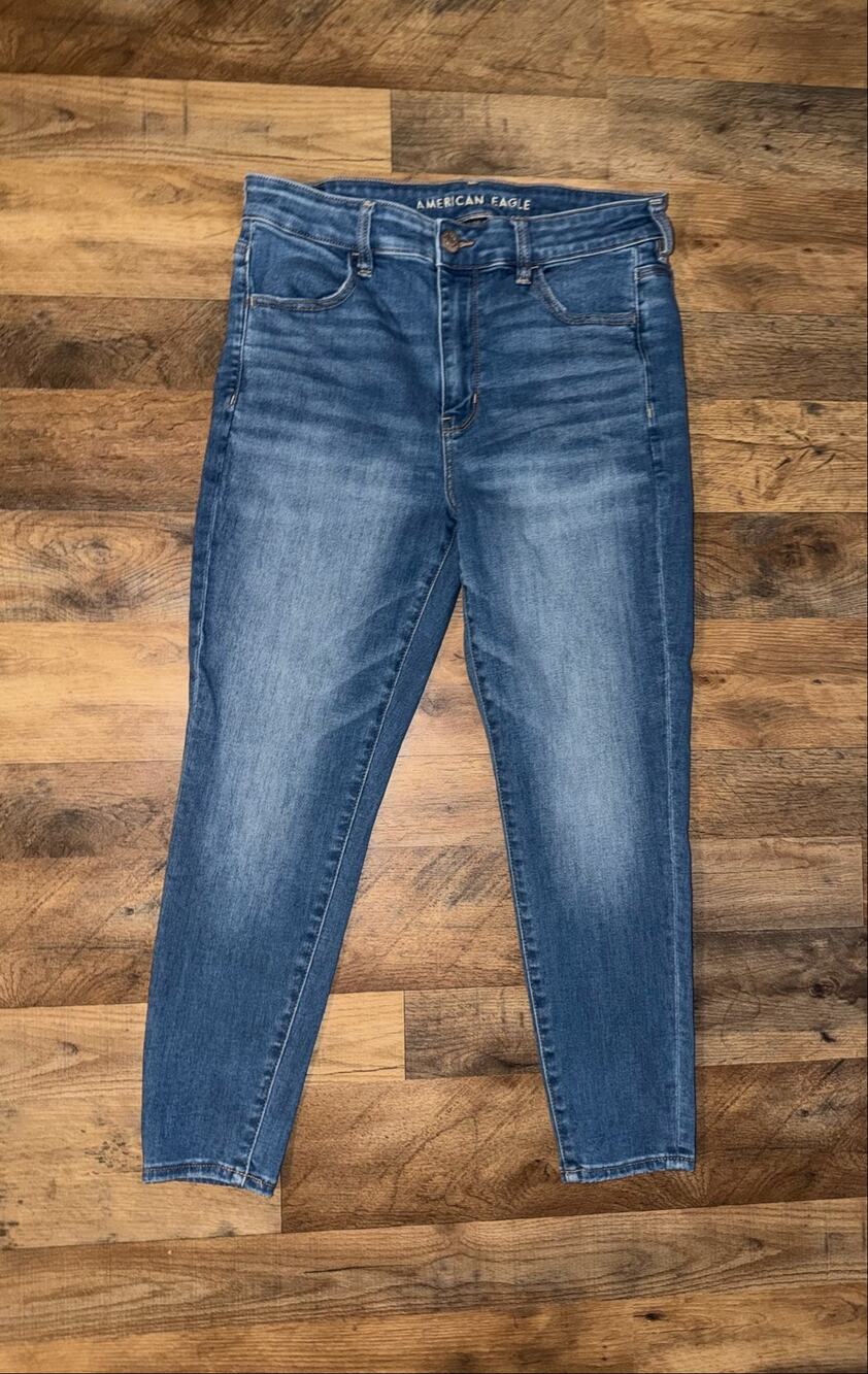 American Eagle next level flex women’s hi rise blue jegging jeans